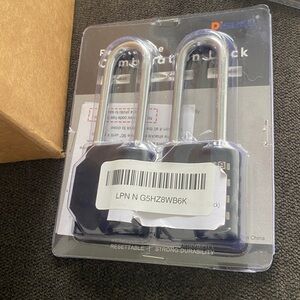 TWIN PACK !! Get 2 Black Combination Padlock with Long Shackle  TWIN PACK!!